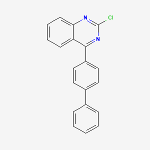 molecular formula C20H13ClN2 B8199894 4-(Biphenyl-4-yl)-2-chloroquinazoline 