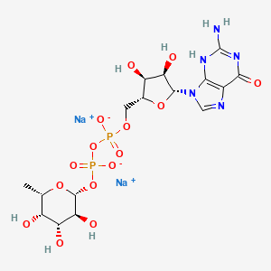 disodium;[[(2R,3S,4R,5R)-5-(2-amino-6-oxo-3H-purin-9-yl)-3,4-dihydroxyoxolan-2-yl]methoxy-oxidophosphoryl] [(2R,3S,4R,5S,6S)-3,4,5-trihydroxy-6-methyloxan-2-yl] phosphate