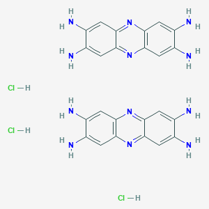 molecular formula C24H27Cl3N12 B8199926 Phenazine-2,3,7,8-tetraamine hydrochloride(2:3) 