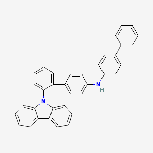 molecular formula C36H26N2 B8199937 N-([1,1'-Biphenyl]-4-yl)-2'-(9H-carbazol-9-yl)-[1,1'-biphenyl]-4-amine 