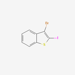 molecular formula C8H4BrIS B8199972 3-Bromo-2-iodobenzo[b]thiophene 