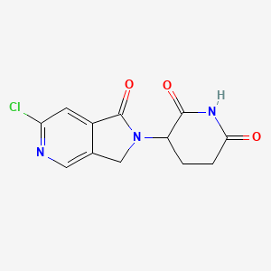 molecular formula C12H10ClN3O3 B8200038 3-(6-Chloro-1-oxo-1,3-dihydro-2h-pyrrolo[3,4-c]pyridin-2-yl)piperidine-2,6-dione 