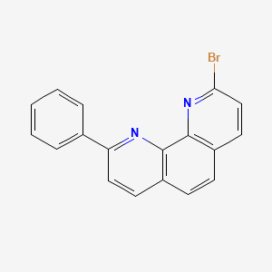 molecular formula C18H11BrN2 B8200069 2-Bromo-9-phenyl-1,10-phenanthroline 