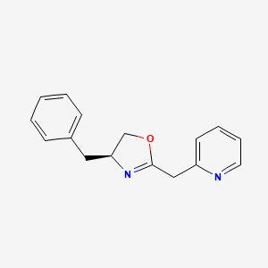 molecular formula C16H16N2O B8200077 (S)-4-Benzyl-2-(pyridin-2-ylmethyl)-4,5-dihydrooxazole 