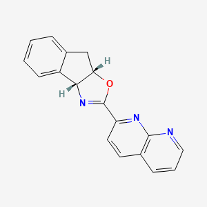 molecular formula C18H13N3O B8200103 (3AR,8aS)-2-(1,8-naphthyridin-2-yl)-3a,8a-dihydro-8H-indeno[1,2-d]oxazole 
