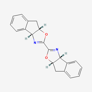 molecular formula C20H16N2O2 B8200126 (3aR,3'aR,8aS,8'aS)-8,8a,8',8'a-Tetrahydro-3aH,3'aH-2,2'-biindeno[1,2-d]oxazole 