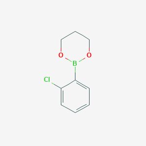 molecular formula C9H10BClO2 B8200149 2-(2-Chlorophenyl)-1,3,2-dioxaborinane 