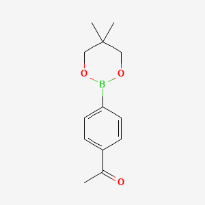 molecular formula C13H17BO3 B8200174 1-(4-(5,5-二甲基-1,3,2-二氧杂硼环-2-基)苯基)乙-1-酮 