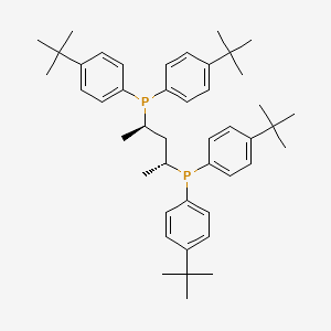 molecular formula C45H62P2 B8200236 (2R,4R)-Pentane-2,4-diylbis(bis(4-(tert-butyl)phenyl)phosphine) 