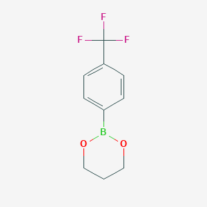 molecular formula C10H10BF3O2 B8200267 2-(4-(Trifluoromethyl)phenyl)-1,3,2-dioxaborinane 