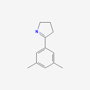 molecular formula C12H15N B8200294 5-(3,5-二甲苯基)-3,4-二氢-2H-吡咯 