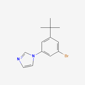 molecular formula C13H15BrN2 B8200301 1-(3-Bromo-5-(tert-butyl)phenyl)-1H-imidazole 