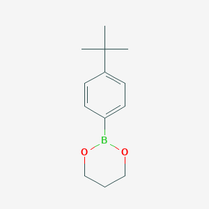 molecular formula C13H19BO2 B8200353 2-(4-(tert-Butyl)phenyl)-1,3,2-dioxaborinane 