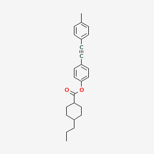 molecular formula C25H28O2 B8200371 4-(p-Tolylethynyl)phenyl 4-propylcyclohexane-1-carboxylate 