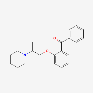 molecular formula C21H25NO2 B8200426 Phenyl(2-(2-(piperidin-1-yl)propoxy)phenyl)methanone 