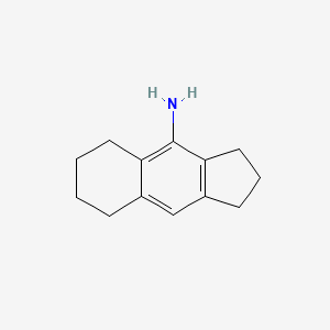 molecular formula C13H17N B8200428 2,3,5,6,7,8-Hexahydro-1H-cyclopenta[b]naphthalen-4-amine 