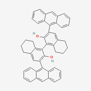 molecular formula C48H38O2 B8200432 (R)-3,3'-Di-9-anthracenyl-5,5',6,6',7,7',8,8'-octahydro-[1,1'-binaphthalene]-2,2'-diol 