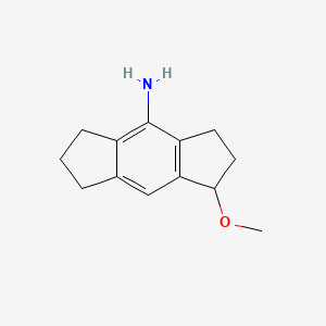 molecular formula C13H17NO B8200504 1-Methoxy-1,2,3,5,6,7-hexahydro-s-indacen-4-amine 
