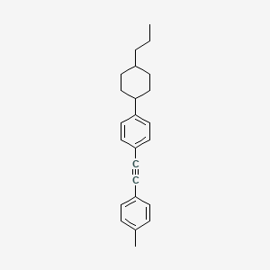 molecular formula C24H28 B8200530 1-Methyl-4-((4-(4-propylcyclohexyl)phenyl)ethynyl)benzene 