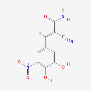 molecular formula C10H7N3O5 B8200537 (E)-2-氰基-3-(3,4-二羟基-5-硝基苯基)丙烯酰胺 