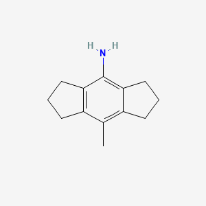 molecular formula C13H17N B8200564 8-Methyl-1,2,3,5,6,7-hexahydro-s-indacen-4-amine 