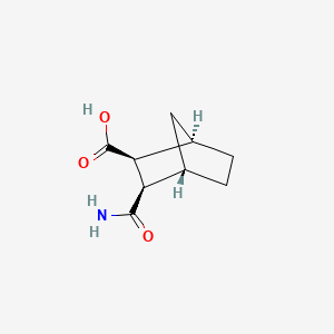 molecular formula C9H13NO3 B8200586 rel-(1R,2S,3R,4S)-3-Carbamoylbicyclo[2.2.1]heptane-2-carboxylic acid 
