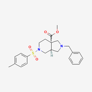 molecular formula C23H28N2O4S B8200603 rel-Methyl (3aS,7aS)-2-benzyl-5-tosyloctahydro-7aH-pyrrolo[3,4-c]pyridine-7a-carboxylate 