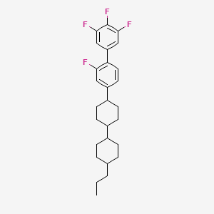 molecular formula C27H32F4 B8200615 2,3',4',5'-Tetrafluoro-4-(4'-propyl-[1,1'-bi(cyclohexan)]-4-yl)-1,1'-biphenyl CAS No. 188289-44-3