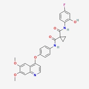 molecular formula C28H24FN3O6 B8200622 Cabozantinib oxidation B CAS No. 1628530-38-0