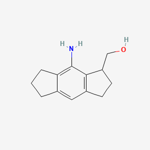molecular formula C13H17NO B8200629 (8-Amino-1,2,3,5,6,7-hexahydro-s-indacen-1-yl)methanol 