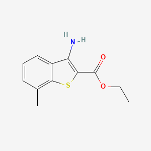 molecular formula C12H13NO2S B8200730 Ethyl 3-amino-7-methylbenzo[b]thiophene-2-carboxylate 