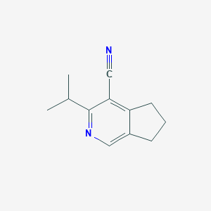 molecular formula C12H14N2 B8200765 3-Isopropyl-6,7-dihydro-5H-cyclopenta[c]pyridine-4-carbonitrile 