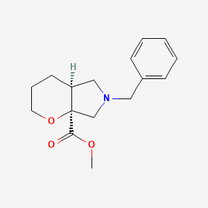 molecular formula C16H21NO3 B8200778 rel-Methyl (4aS,7aS)-6-benzylhexahydropyrano[2,3-c]pyrrole-7a(2H)-carboxylate 