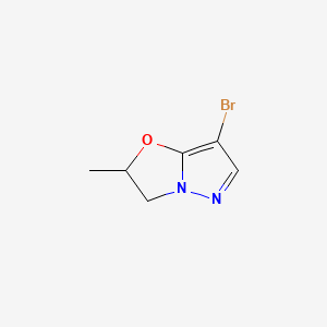 molecular formula C6H7BrN2O B8200811 7-Bromo-2-methyl-2,3-dihydropyrazolo[5,1-b]oxazole 