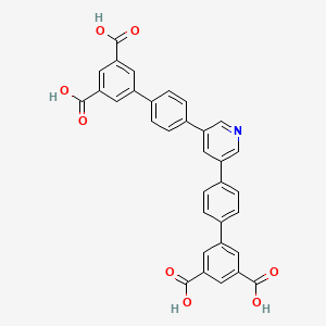 molecular formula C33H21NO8 B8200821 4',4'''-(吡啶-3,5-二基)双(([1,1'-联苯]-3,5-二甲酸)) 