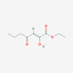 molecular formula C9H14O4 B8200828 Ethyl 2-hydroxy-4-oxohept-2-enoate 