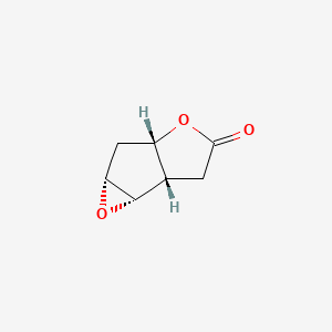 molecular formula C7H8O3 B8200892 rel-(1aR,2aS,5aS,5bS)-Hexahydro-4H-oxireno[2',3':3,4]cyclopenta[1,2-b]furan-4-one 