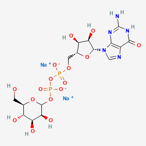 molecular formula C16H23N5Na2O16P2 B8200895 Guanosine 5'-(trihydrogen diphosphate) P'-D-mannopyranosyl ester disodium salt 