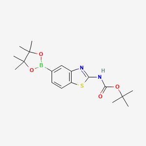 Tert-butyl (5-(4,4,5,5-tetramethyl-1,3,2-dioxaborolan-2-yl)benzo[d]thiazol-2-yl)carbamate