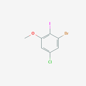 molecular formula C7H5BrClIO B8200902 1-Bromo-5-chloro-2-iodo-3-methoxybenzene 