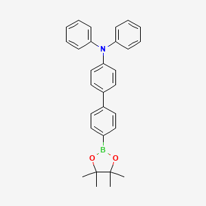 molecular formula C30H30BNO2 B8200937 N,N-二苯基-4'-(4,4,5,5-四甲基-1,3,2-二氧杂硼环-2-基)-[1,1'-联苯]-4-胺 