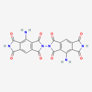 molecular formula C20H8N6O8 B8200945 4,4'-Diamino-1H,1'H-[2,2'-bipyrrolo[3,4-f]isoindol]-1,1',3,3',5,5',7,7'(6H,6'H)-octaone 