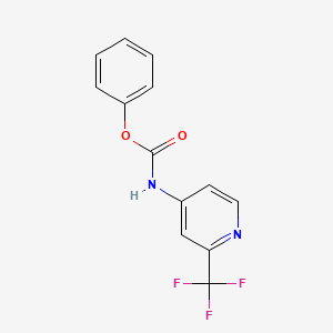 molecular formula C13H9F3N2O2 B8200981 苯基(2-(三氟甲基)吡啶-4-基)氨基甲酸酯 CAS No. 871556-34-2