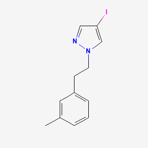 molecular formula C12H13IN2 B8201002 4-Iodo-1-(3-methylphenethyl)-1H-pyrazole 