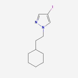 molecular formula C11H17IN2 B8201006 1-(2-Cyclohexylethyl)-4-iodo-1H-pyrazole 