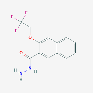 molecular formula C13H11F3N2O2 B8201045 3-(2,2,2-Trifluoroethoxy)-2-naphthohydrazide 