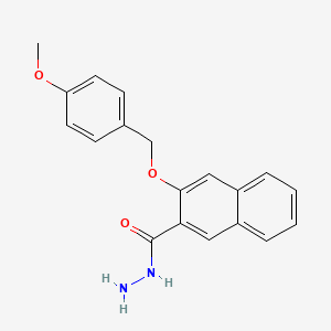 molecular formula C19H18N2O3 B8201059 3-((4-Methoxybenzyl)oxy)-2-naphthohydrazide 
