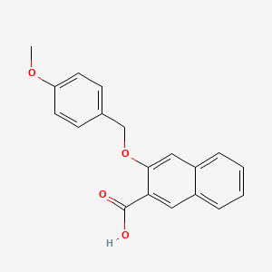 molecular formula C19H16O4 B8201065 3-((4-Methoxybenzyl)oxy)-2-naphthoic acid 