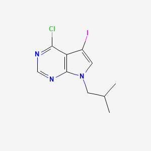 molecular formula C10H11ClIN3 B8201092 4-Chloro-5-iodo-7-isobutyl-7H-pyrrolo[2,3-d]pyrimidine 