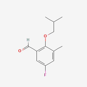 molecular formula C12H15FO2 B8201117 5-Fluoro-2-isobutoxy-3-methylbenzaldehyde 